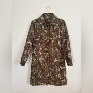 Vintage jacquard floral coat